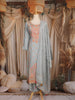 Light Blue Thread Embroidered Design Cotton Straight Cut Salwar Suit