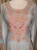 Light Blue Thread Embroidered Design Cotton Straight Cut Salwar Suit