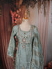 Pastel Ice Blue Abstrat Sequins and Beads Embroidered Design Tissue Straight Cut Salwar Suit with Matching Designer Dupatta