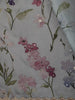 Pastel Ice Blue Floral Printed and Sequins Embroidered Design Pure Organza Saree with Scalloped Border
