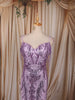 Pastel Lavender Abstract Heavy Sequins Embroidered Design Sequins Fabric Party Wear Corset Fish Cut Gown