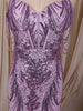 Pastel Lavender Abstract Heavy Sequins Embroidered Design Sequins Fabric Party Wear Corset Fish Cut Gown