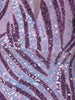 Pastel Lavender Abstract Sequins Embroidered Design Mermaid Sequins Fabric Party Wear Gown