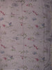 Pastel Lavender Floral Printed and Sequins Embroidered Design Pure Organza Saree with Scalloped Border