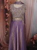 Pastel Lavender Floral Sequins and Zari Embroidered Design Tissue Party Wear Lehenga with Choker Dupatta