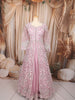 Pastel Lavender Floral Vine Sequins and Beads Embroidered Design Net Festive Wear Mastani Lehenga