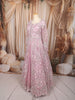 Pastel Lavender Floral Vine Sequins and Beads Embroidered Design Net Festive Wear Mastani Lehenga
