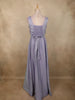 Pastel Lavender Glitter Design Net Party Wear Gown with Waist Belt