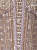 Pastel Lavender Heavy Sequins and Kartana Embroidered Design Holographic Corset Party Wear Gown with Cape