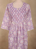 Pastel Lavender Lilac Floral Printed Design Cotton Salwar Suit with Dupatta