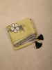 Pastel Lemon Yellow Floral Sequins Embroidered Design Georgette Unstitched Salwar Material with Dupatta
