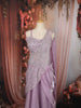 Pastel Lilac Floral Sequins and Beads Embroidered Design Organza Party Wear Lehenga with Draped Dupatta