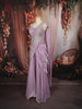Pastel Lilac Floral Sequins and Beads Embroidered Design Organza Party Wear Lehenga with Draped Dupatta