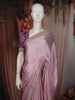 Pastel Lilac Solid Design Satin Fancy Saree with Sequins Embroidered Border