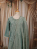 Pastel Mint Green Floral Butta Zari Embroidered Design Tissue Silk Straight Cut Salwar Suit with Matching Dupatta