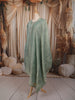 Pastel Mint Green Floral Butta Zari Embroidered Design Tissue Silk Straight Cut Salwar Suit with Matching Dupatta
