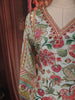 Pastel Mint Green Floral Printed and Sequins Embroidered Design Textured Fabric Party Wear Palazzo Suit with Matching Dupatta
