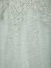 Pastel Mint Green Floral Sequins and Thread Embroidered Design Net Gown with Dupatta