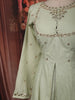 Pastel Mint Green Floral Sequins and Zari Embroidered Design Cotton Palazzo Suit with Matching Dupatta
