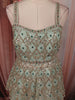 Pastel Mint Green Geometric Heavy Sequins and Beads Embroidered Design Net Indo Western Peplum Palazzo Suit with Matching Dupatta