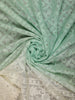 Pastel Mint Green Geometric Thread Embroidered Design Chiffon Fancy Saree with Lace Border