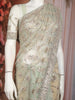 Pastel Mint Green Heavy Mirror Work and Sequins Design Net Designer Saree