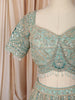 Pastel Mint Green Heavy Sequins Embroidered Design Net Bridal Lehenga with Matching Dupatta