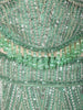 Pastel Mint Green Heavy Sequins and Beads Embroidered Design Net  Mermaid Bridal Lehenga with Matching Dupatta