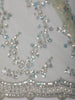 Pastel Mint Green Heavy Sequins and Silver Zardozi Embroidered Design Net Fancy Saree with Scalloped Border