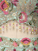 Pastel Mint Green Multicolor Floral Sequins and Beads Embroidered Design Net Bridal Lehenga with Matching Dupatta