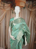 Pastel Mint Green Vertical Striped and Circular Motif Zari Woven Design Pure Kanchipuram Silk Saree with Matching Zari Border