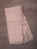 Pastel Peach Floral Sequins and Thread Embroidered Design Georgette Unstitched Salwar Material