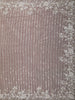Pastel Peach Pink Striped Sequins Embroidered Design Pure Organza Fancy Saree with Scalloped Border