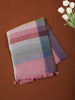 Pastel Pink Abstract Woven Design Pure Cotton Saree with Woven Border