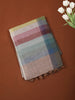 Pastel Peach Abstract Woven Design Pure Cotton Saree with Woven Border