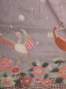 Pastel Pink Birds Motif Thread Embroidered Design Pure Banarasi Silk Festive Wear Saree with Floral Border