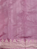 Pastel Pink Floral Butta Zari Woven Design Soft Silk Saree with Zari Border