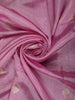 Pastel Pink Floral Butta Zari Woven Design Soft Silk Saree with Zari Border