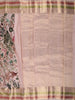Pastel Pink Floral Printed Design Pure Silk Festive Wear Saree with Multicolor Zari Border