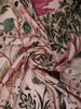 Pastel Pink Floral Printed Design Pure Silk Festive Wear Saree with Multicolor Zari Border