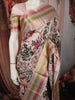 Pastel Pink Floral Printed Design Pure Silk Festive Wear Saree with Multicolor Zari Border