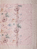Pastel Pink Floral Printed Design Tussar Saree with Embroidered Lace Border