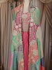 Pastel Pink Floral Thread Embroidered and Stone Embellished Design Synthetic Skirt Top