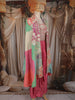 Pastel Pink Floral Thread Embroidered and Stone Embellished Design Synthetic Skirt Top