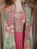 Pastel Pink Floral Thread Embroidered and Stone Embellished Design Synthetic Skirt Top