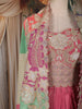 Pastel Pink Floral Thread Embroidered and Stone Embellished Design Synthetic Skirt Top