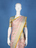 Pastel Pink Floral Woven Design Pure Kanchipuram Silk Saree