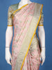 Pastel Pink Floral Woven Design Pure Kanchipuram Silk Saree