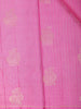 Pastel Pink Peacock Butta Woven Design Pure Kanchipuram Silk Saree with Contrast Border