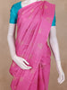 Pastel Pink Peacock Butta Woven Design Pure Kanchipuram Silk Saree with Contrast Border